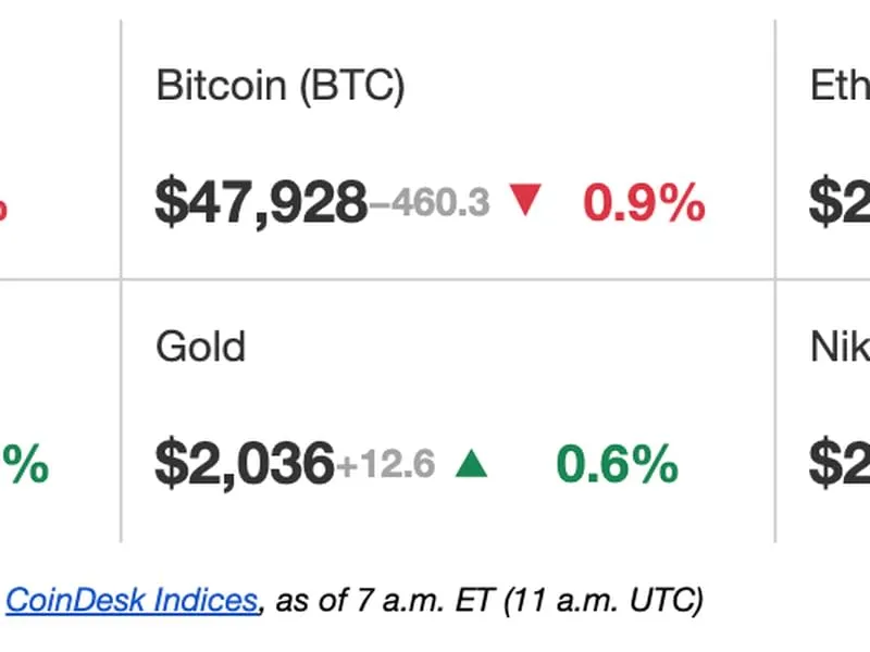 Erster Beweger Amerikas: Bitcoin schwebt unter 48.000 US-Dollar; Immutable X steigt an